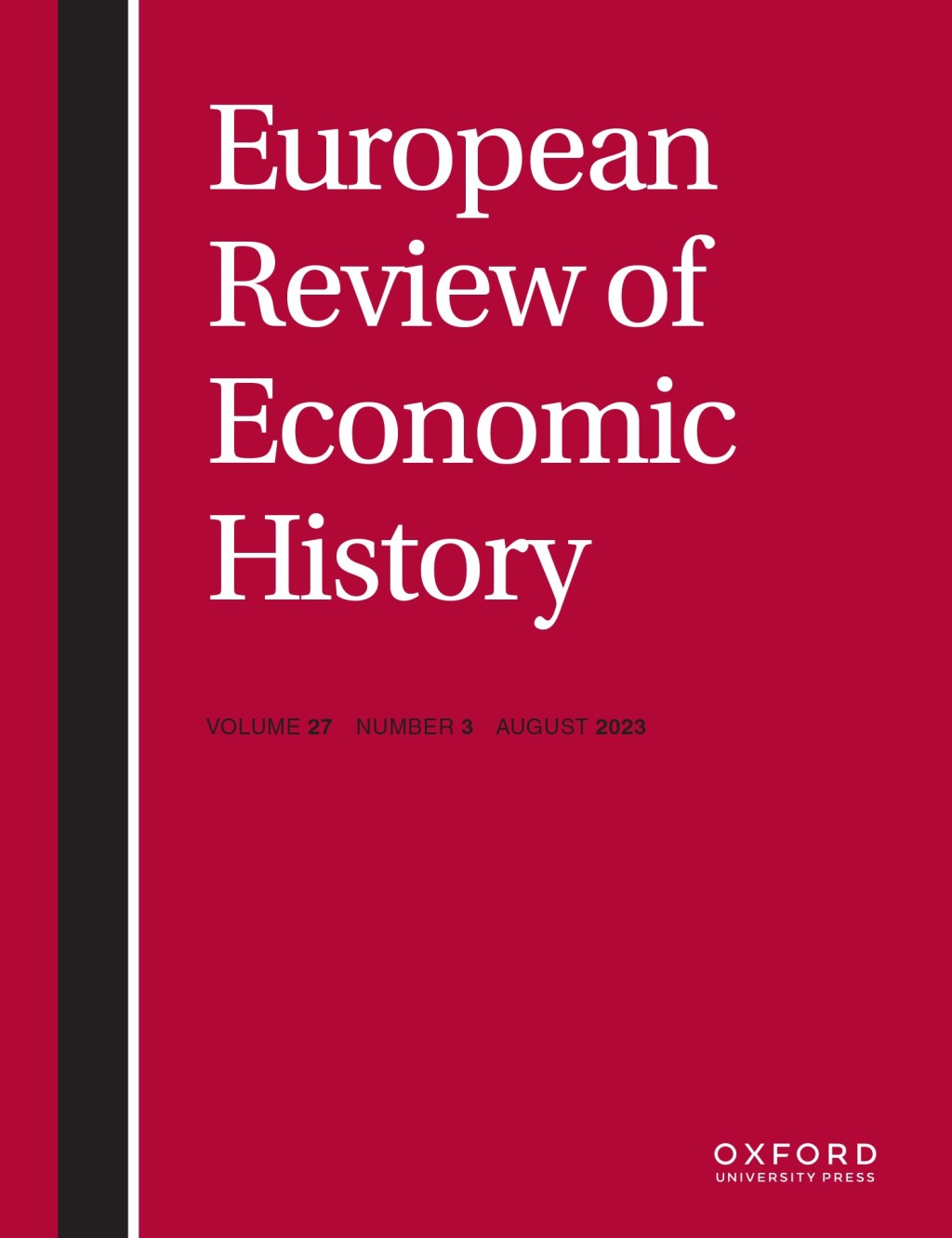 CfP: Ninth European Review of Economic History Fast Track Meeting (deadline 30 gennaio 2024)