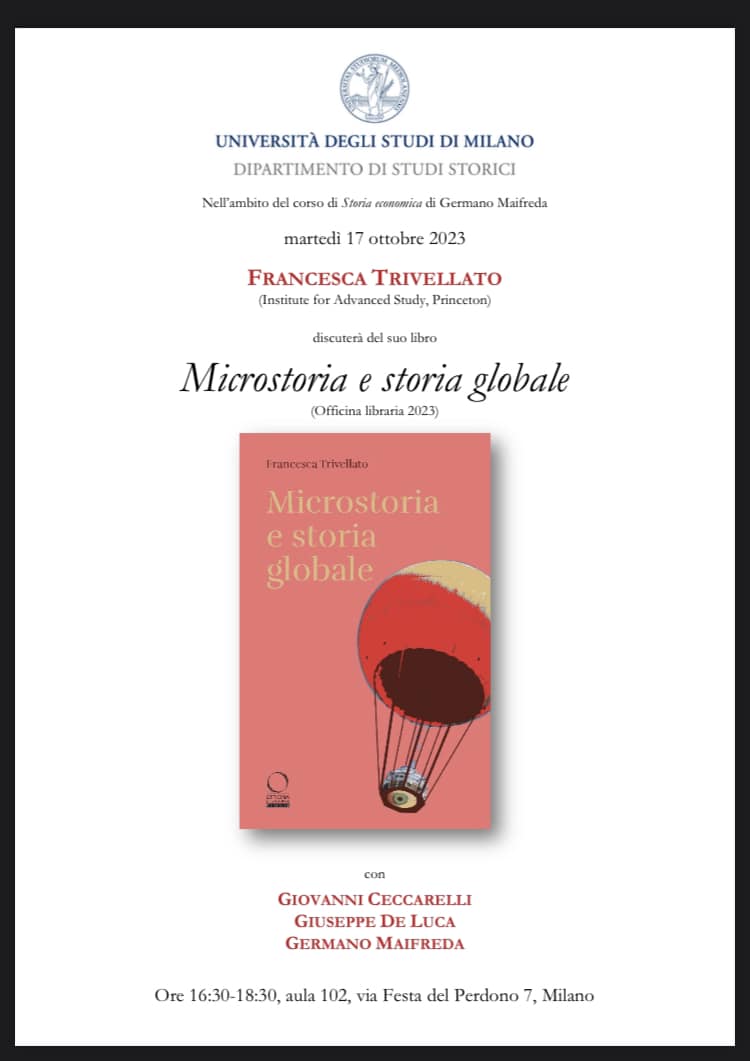 Microstoria e storia globale (Officina libraria 2023) – 17 ottobre 2023 – Università degli Studi di Milano
